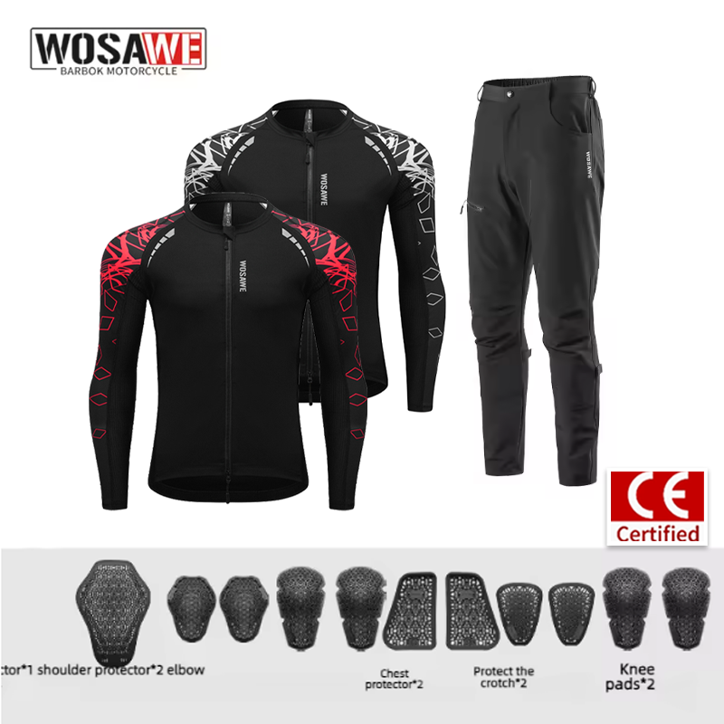 Motorcycle Gear Jacket And Pants - Мужской мотоциклетный костюм WOSAWE для весны