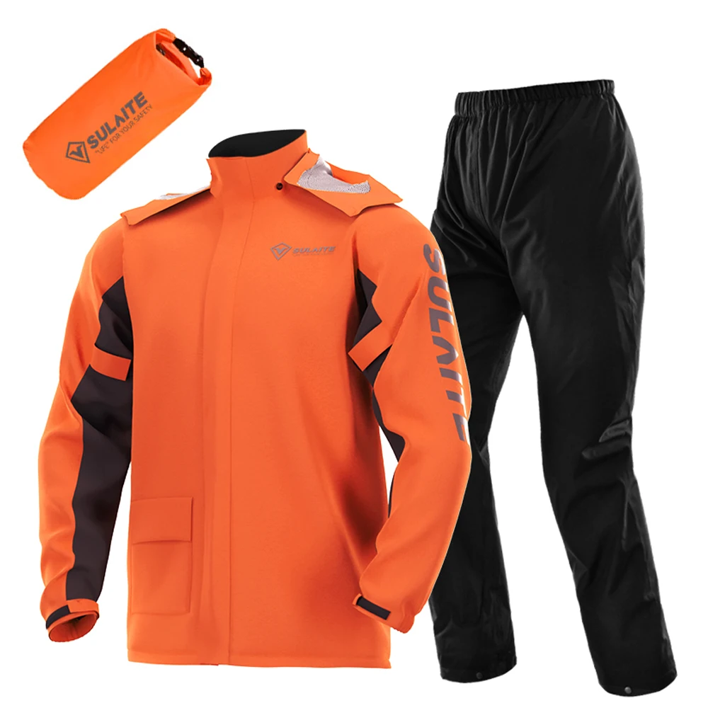 Motorcycle Gear Jacket And Pants - Мотоциклетный дождевой костюм: легкий водонепроницаемый дышащий