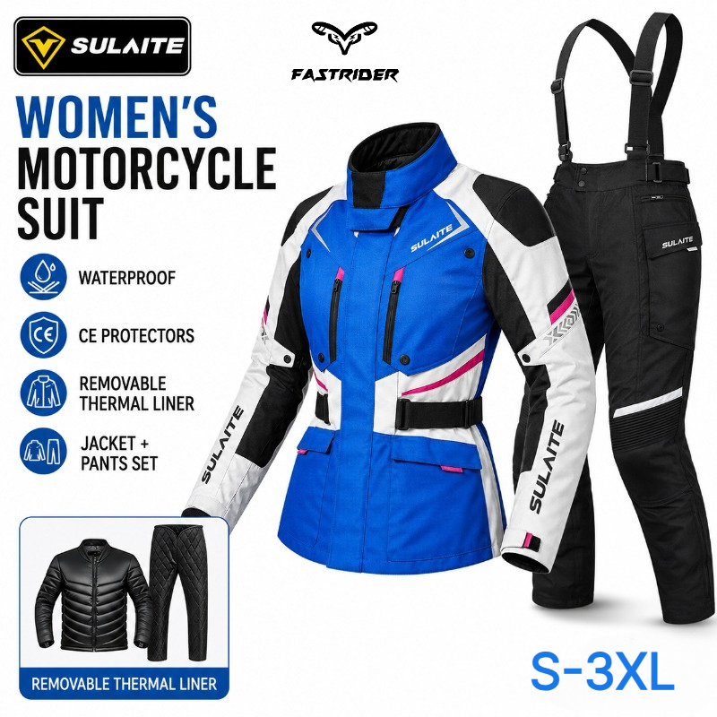 Motorcycle Gear Jacket And Pants - Женский мотоциклетный костюм для зимы: водонепроницаемая
